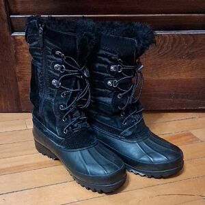 Lands End Black Winter Boots